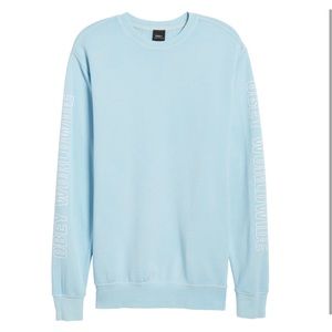 rare blue obey worldwide crewneck sweatshirt